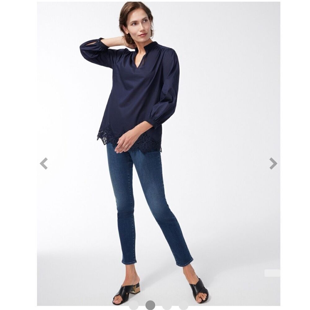 Chicos Lace Edge Blouse - Picture 3 of 11